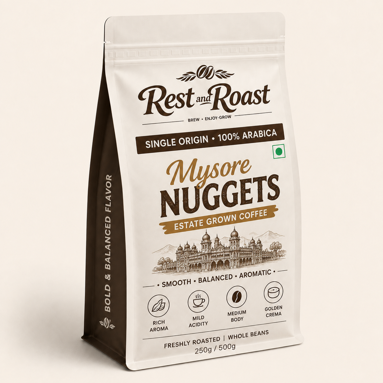 Rest and Roast – Mysore Nuggets HIGH QUALITY COFFEE BEAN